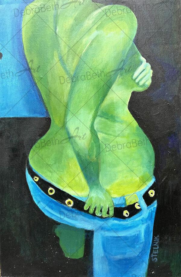 nudes-series-green and blue